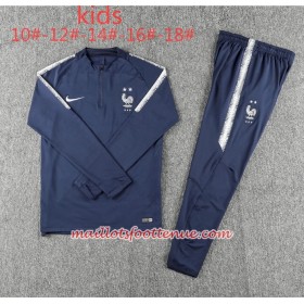 France 2 Stars Enfant Ensemble Sweat d'entrainement Bleu 2018